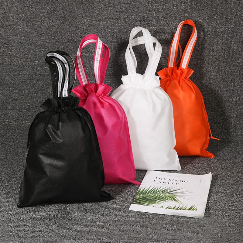 Portable Drawstring bags Girls Shoes Bags Women Non-woven Travel Pouch Storage Clothes handbag Dustproof Makeup bag