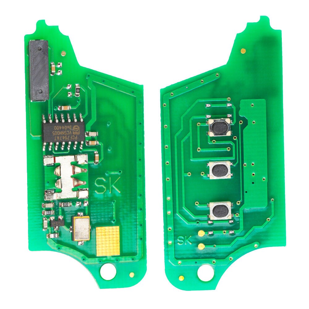 KEYECU – clé télécommande de remplacement à 2 boutons, 433MHz, pour Renault Clio 3, Kangoo, Master,Twingo, Modus P/N: 1618477A, PCF7961