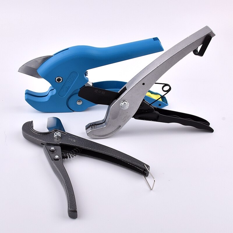 PVC Pipe Cutter 16~40mm Aluminum Alloy Body Ratchet Scissors Steel Blade Up for Cutting Tube PVC/PPR Hose Cutting Hand Tools