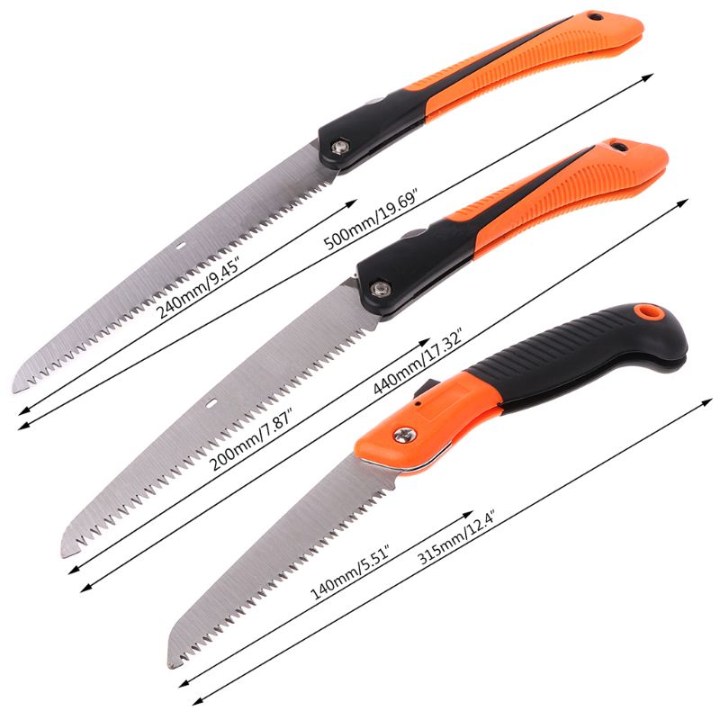 1PC plegable de acero de corte de madera de supervivencia mano 7 dientes por pulgada hogar jardín Sierra de poda herramientas de mano/6/8/10"