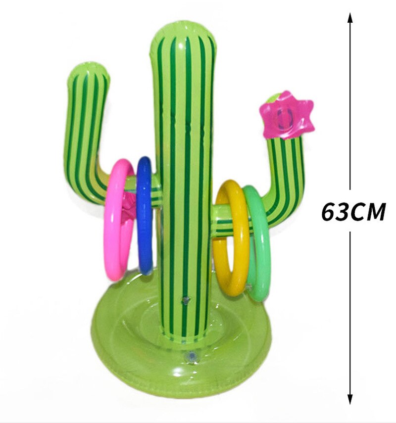 Pływające zabawki robić basenu odkryty basen nowy PVC nadmuchiwany kaktus pierścień podrzucenie zestaw gier impreza na plaży dostarcza Piscine Accessoire