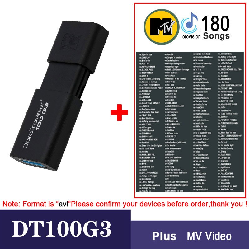 100% Original Kingston DT100G3 USB FLASH Drive 16GB 32GB 64GB 128GB 256GB Memory Stick Cle Stick Pendrive 3.0 pen drive USB: 32GB / DT100G3-MV