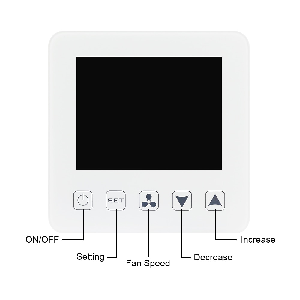 Wifi temperatur controller fan coil enhed smart termostat  ac 200 ~ 240v 5a køling varme ventilation arbejdstilstand