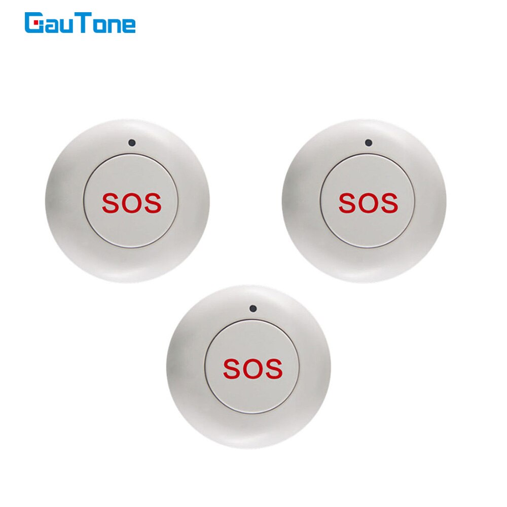Gautone trådløs sos knap smart home gate sikkerhed dørklokke panik nødknap til 433 mhz indbrudstyv alarmsystem: 3.
