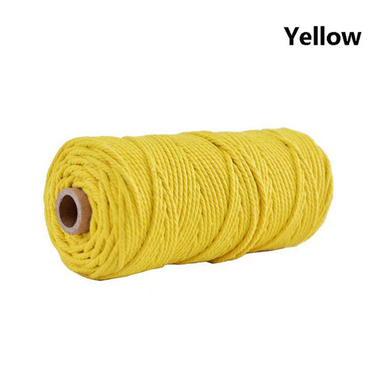 1 rol 3mm 100m natuurlijk kleurrijk katoenen gevlochten koord macramé touw diy handgemaakt handgemaakt kleurrijk ambachtelijk touw touw: 7