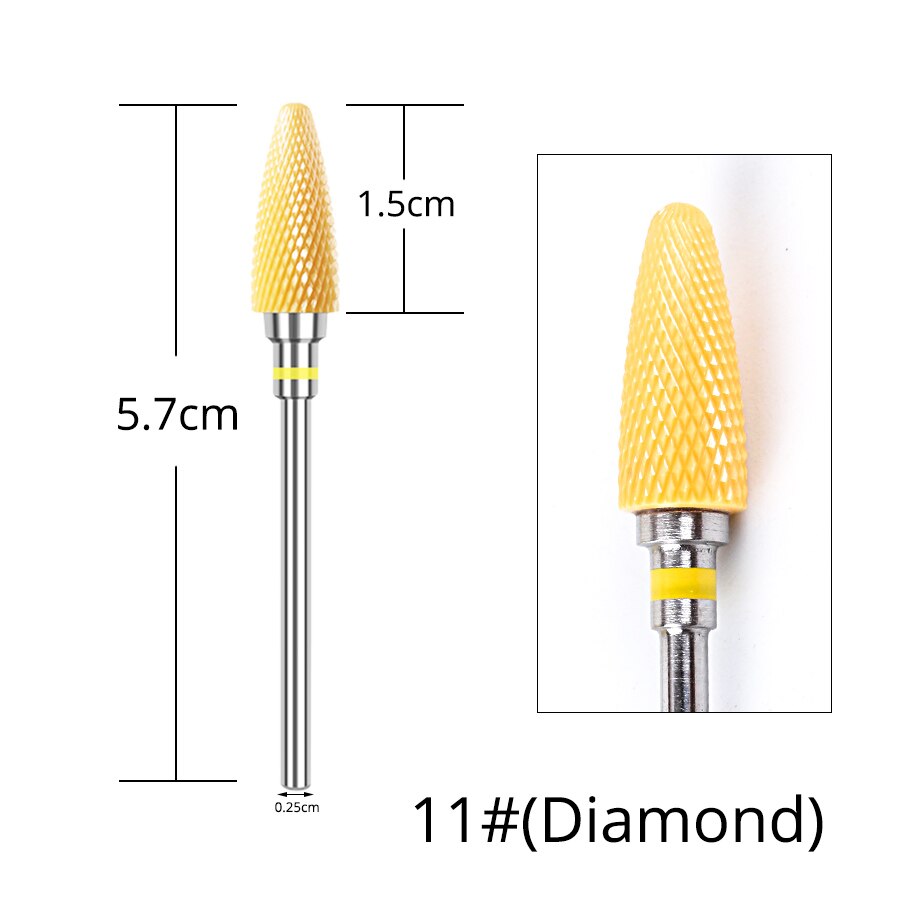 Alileader Ceramic Diamond Nail Drill Bits Set For Drill Machine Manicure Pedicure Acrylic Nail Polishing