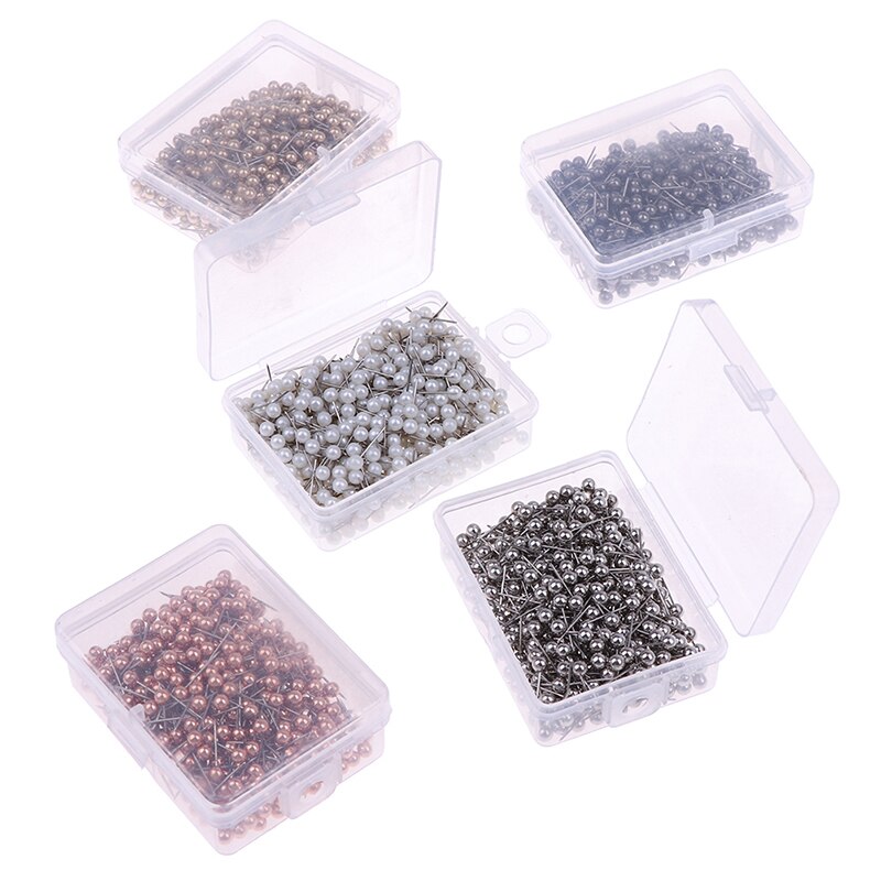 400pcs Round Plastic Head Steel Push Pins Map Thumb Tacks Pin Office School