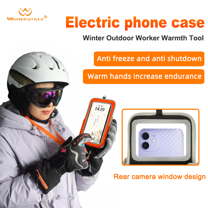 Warmspace elektrisch verwarmde mobiele telefoontas multifunctionele antivrieshoes met touw voor buitenreizen in de winter