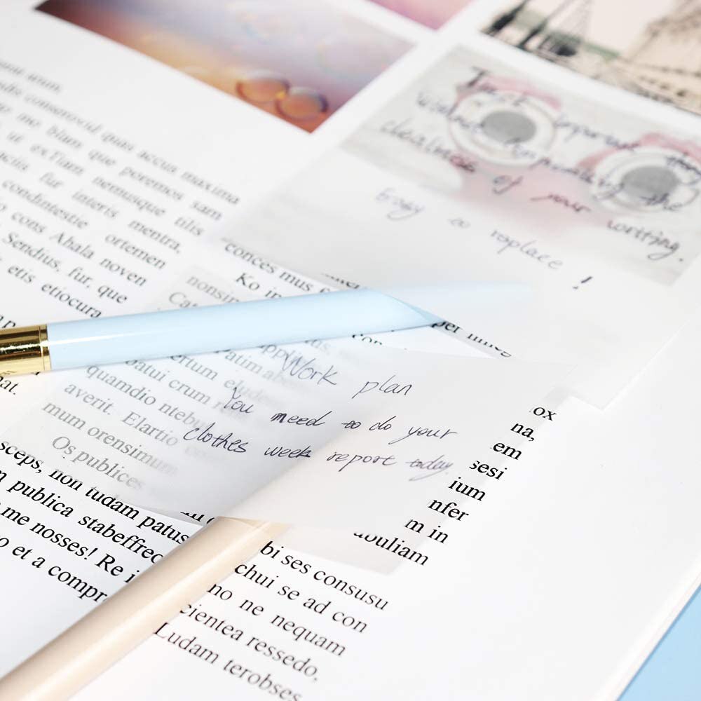 50 arkuszy przezroczyste kartki samoprzylepne, wodoodporna samoprzylepna, przezroczysta wiadomość z przypomnieniem