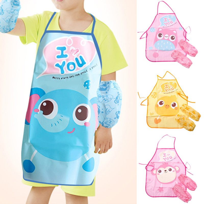 Delantales de alimentación a prueba de agua para niños, traje de comida para bebidas, delantal para niños, Baberos para bebés, accesorios portátiles de dibujos animados, 1 Juego