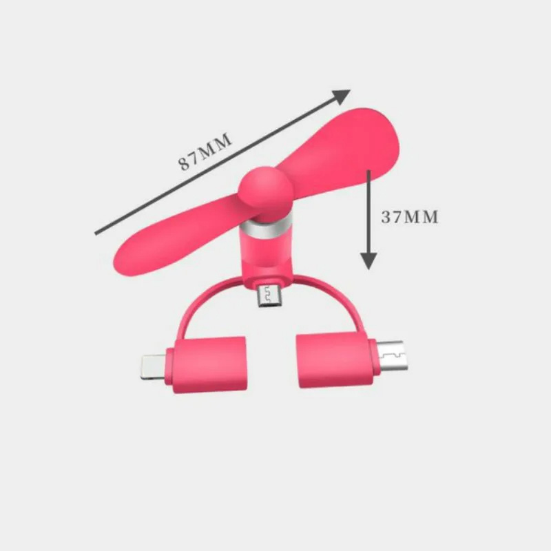 3 in 1 bærbar rejse mobiltelefon mini ventilator køler til android type-c micro usb c til ipad iphone 16 5 6s 7 plus 8 x xs