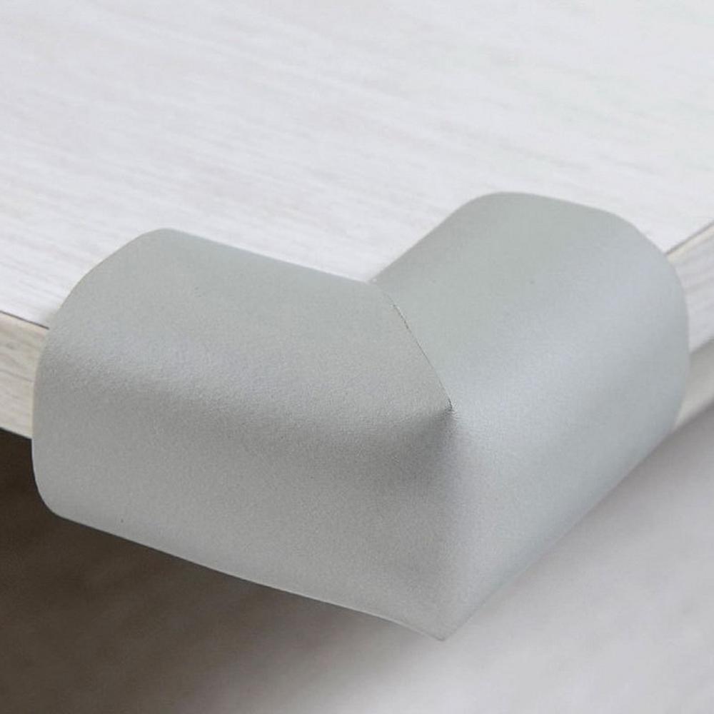 4PCS/Set Baby Safety Corner Protection Silicone Protector Furniture Corners Angle Edge Protection Child Safety Corner Protector: gray