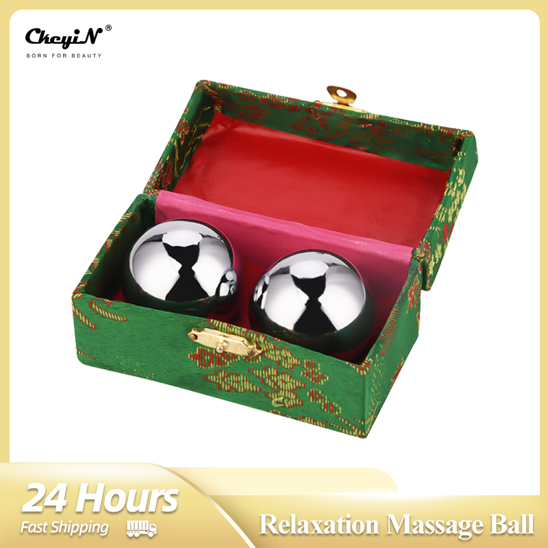 CkeyiN 2Pcs Durable Massage Baoding Kugeln Gesundheit Übung Stress Relief Hand Massage Fitness Handball Muskel Entspannung Therapie