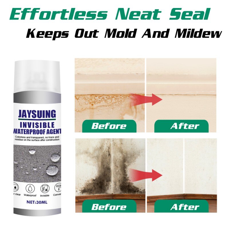 30ml fort mastic Invisible imperméabilisant Agent salle de bain tuile revêtement étanche toit et réparation de fuite de mur extérieur