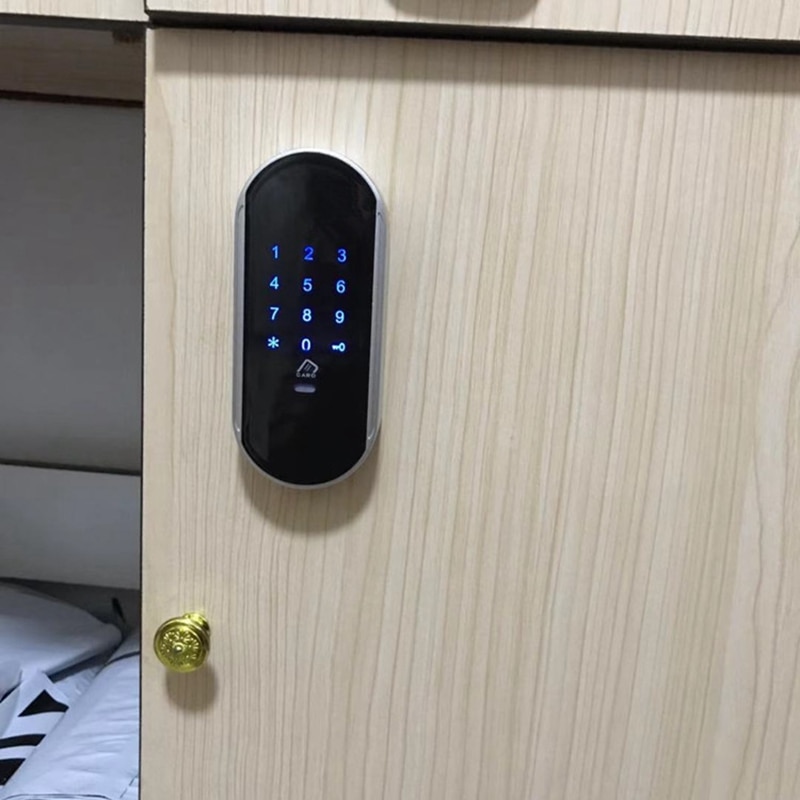 Smart Password Door Lock Electric Cabinate Alarm Window Home IC Card Smart Lock For Bathroom GYM Sensor Lock File Cabinet