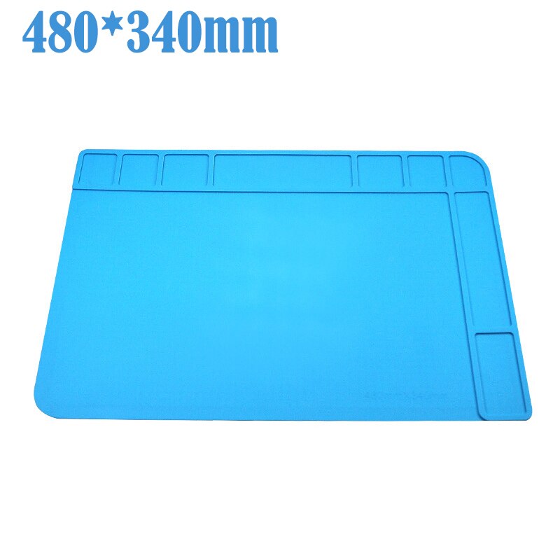 300*200mm Insulation Pad Heat-Resistant Silicon Soldering Mat Work Pad Desk Platform Solder Rework Repair Tool Station: Red