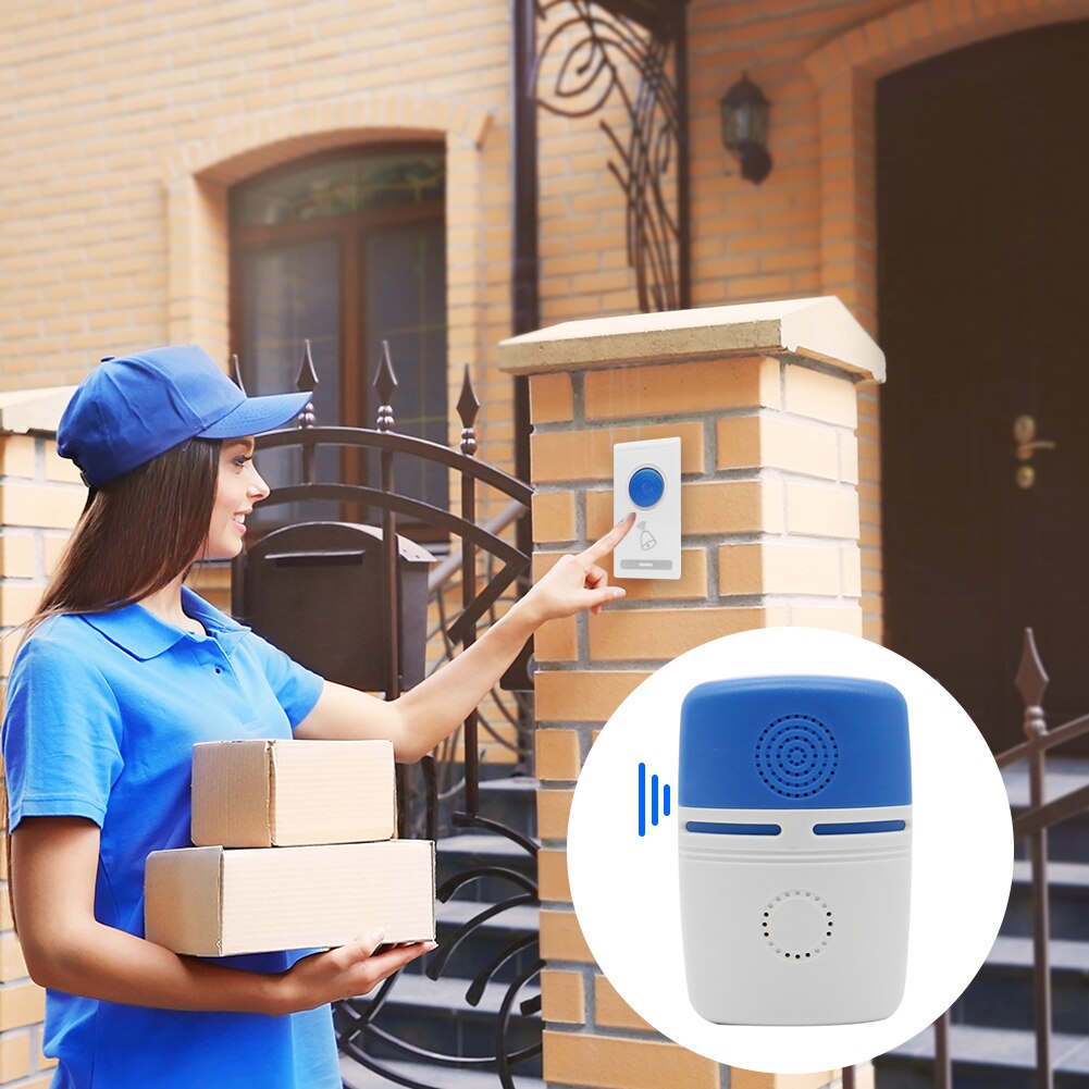 Home Hotel Wireless Door Ring Wireless Smart Doorbell Remote Control Door Ring for Home Office Hotel Security