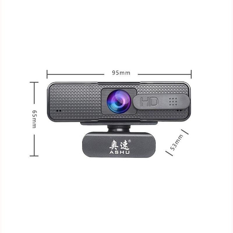 ASHU H701 HD Webcam 1080P Auto Fokus USB Stecker Spielen, mit web kamera abdeckung und Mikrofon web kamera für computer treffen lehren