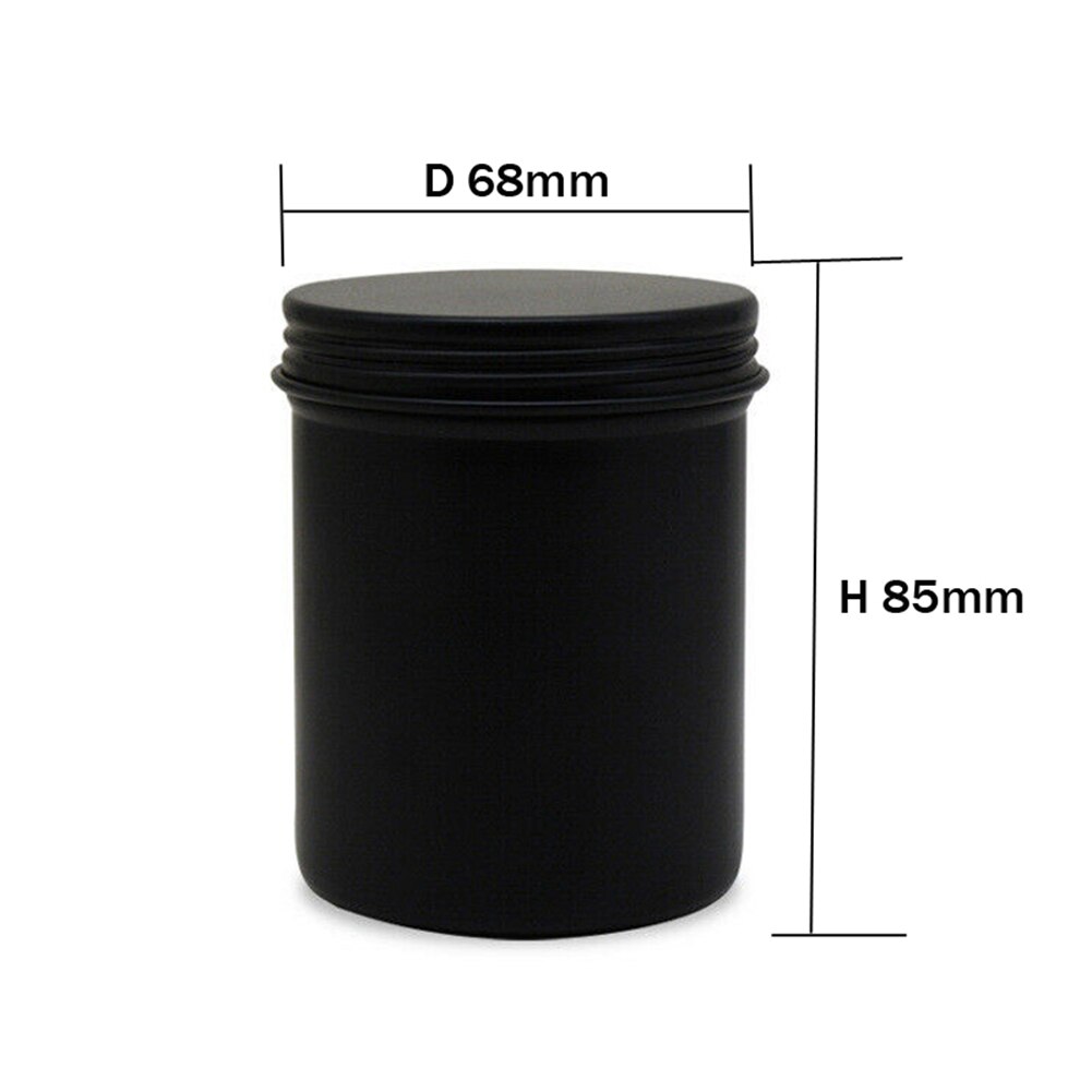 DIY Black Metal Candle Tins 10 Piece 200ml Round Containers with Lids Tea Packaging Tin Box Food Grade