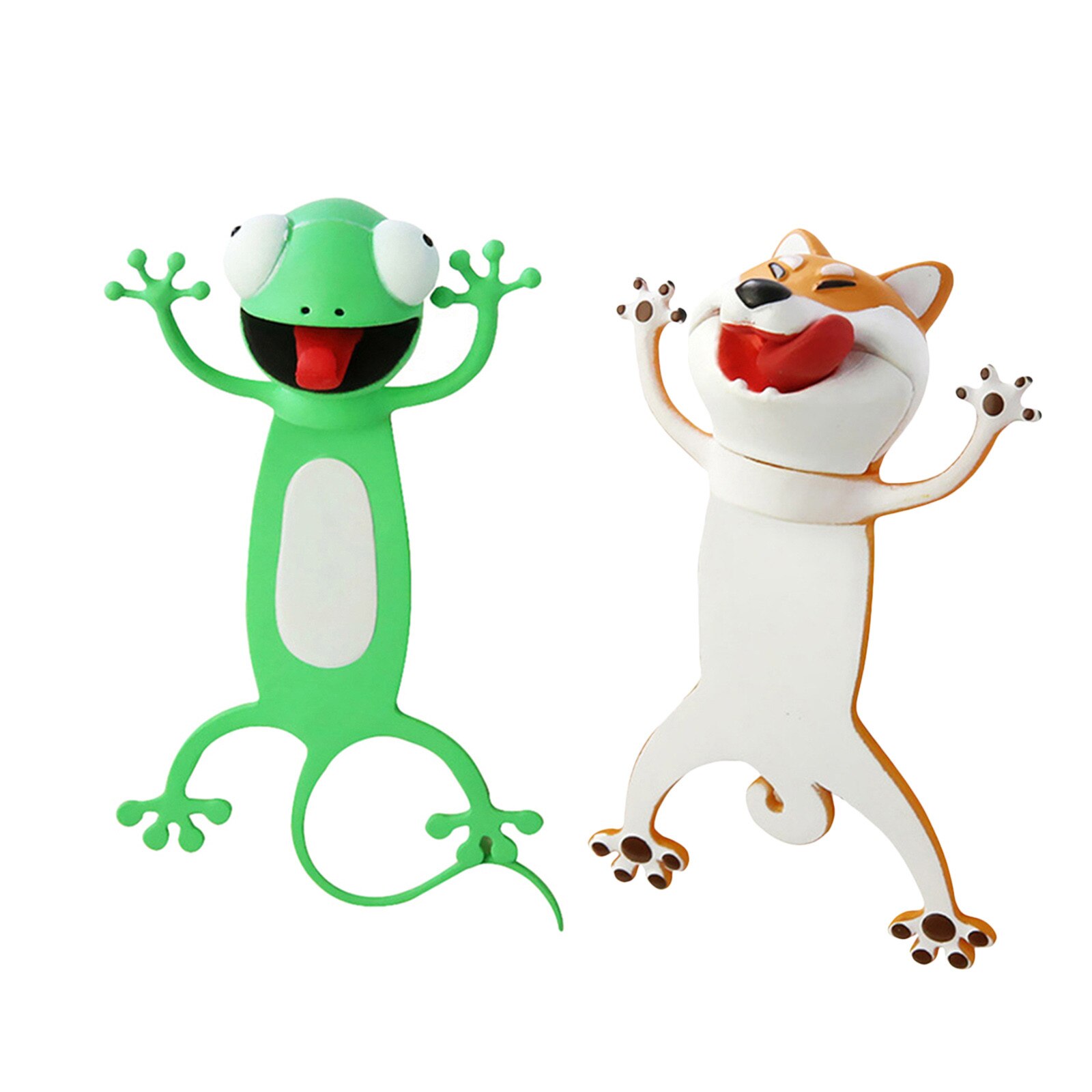3D Stereo Kawaii Cartoon Lovely Animal Bookmark Wacky Bookmark Student School Stationery Children Bookmark: C 2pcs