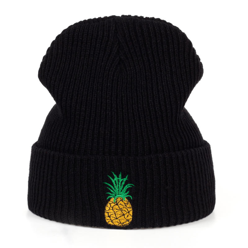 Voron ananas vinterhue kvinde unisex strikket skullies strik casual hat til mænd kvinder sort pink varm efterårs hue