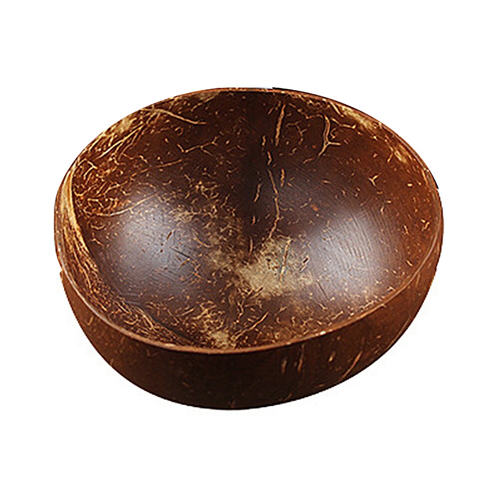 Coconut Shell Bowl Spoon Craft Fruit Salad Noodle Rice Container Bowl Food Storage Container