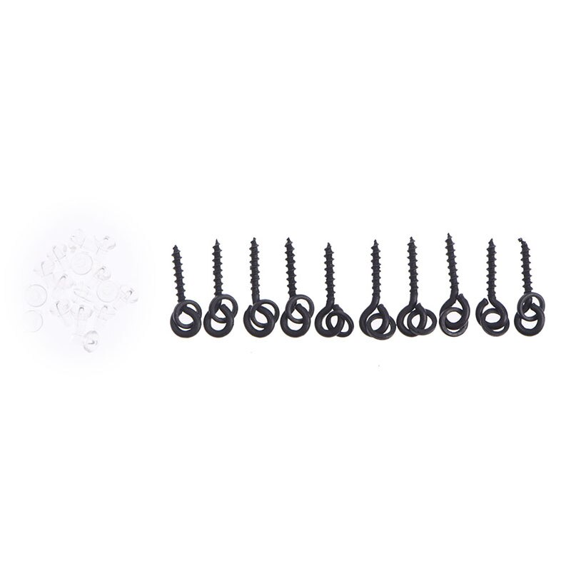20 pièces Nouvelle Bouillette Vis Cheville Avec Anneau Pivotant Chod Rig Terminal Appâts Porte-Pêche De La Carpe Acc: WHITE