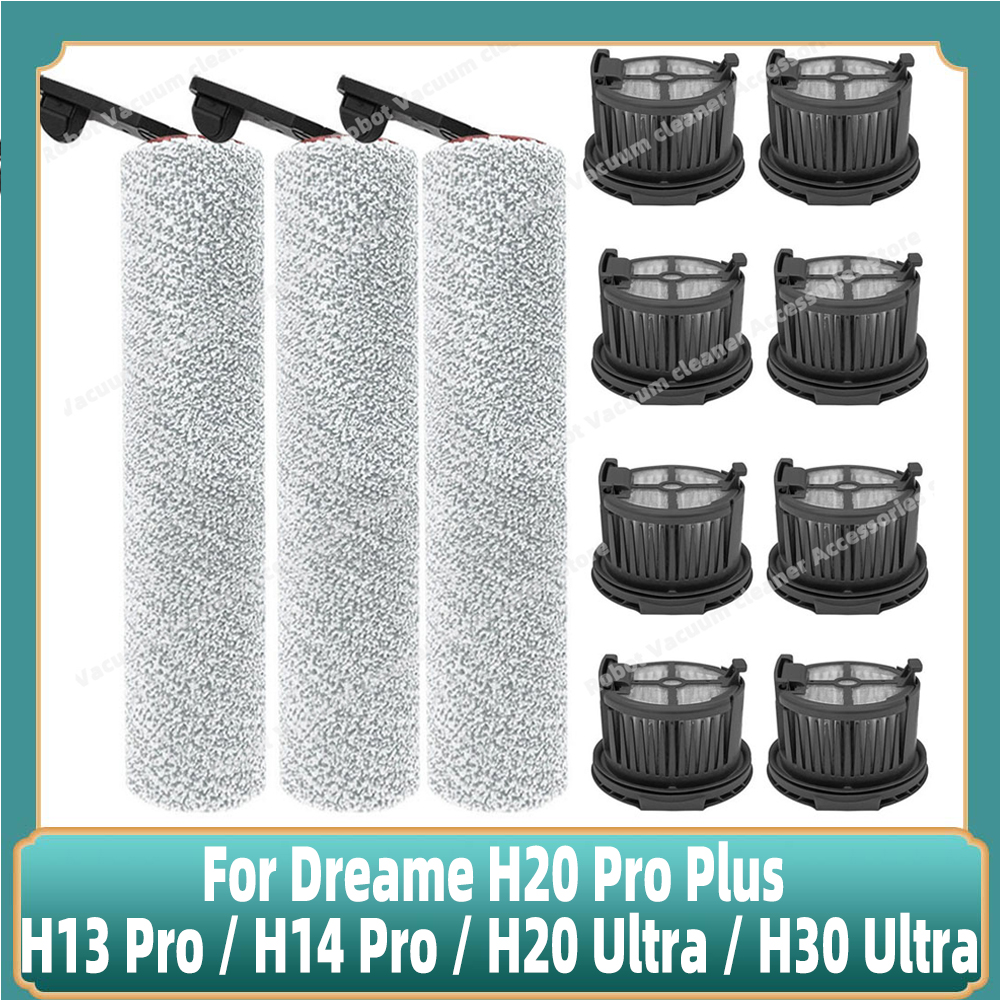Compatibile con Dreame H20 pro più / H13 pro / H14 pro / H20 ultra / H30 ultra Parti Spazzole a rullo principali Filtri Accessori