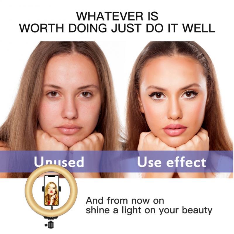 6/10 Inch Live Heart-Shaped Circular Arc Fill Light USB Multi-Specification Multi-Color LED Ring Light Universal Tripod