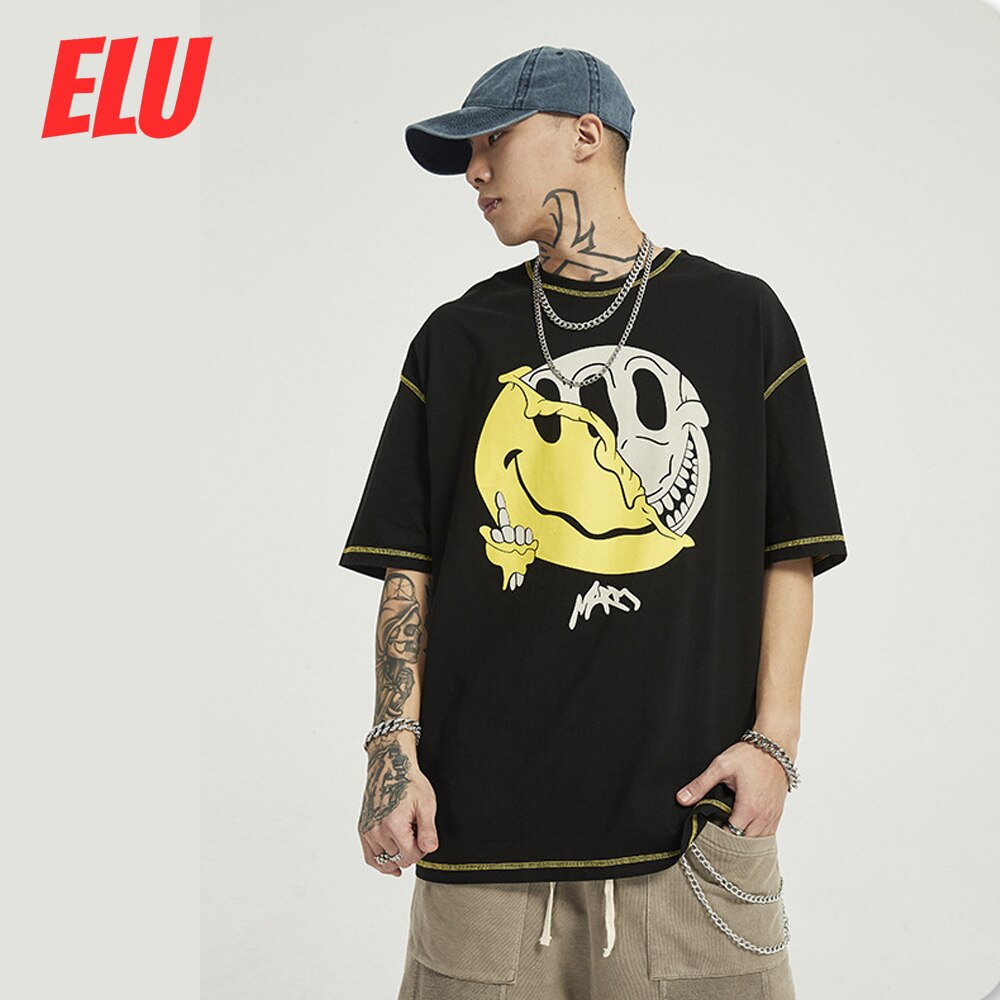 Heren t-shirt glow in the dark licht  up 3d noctilucence hiphop lichtgevende neon party club nachtlampje punk tops tees kleding straat