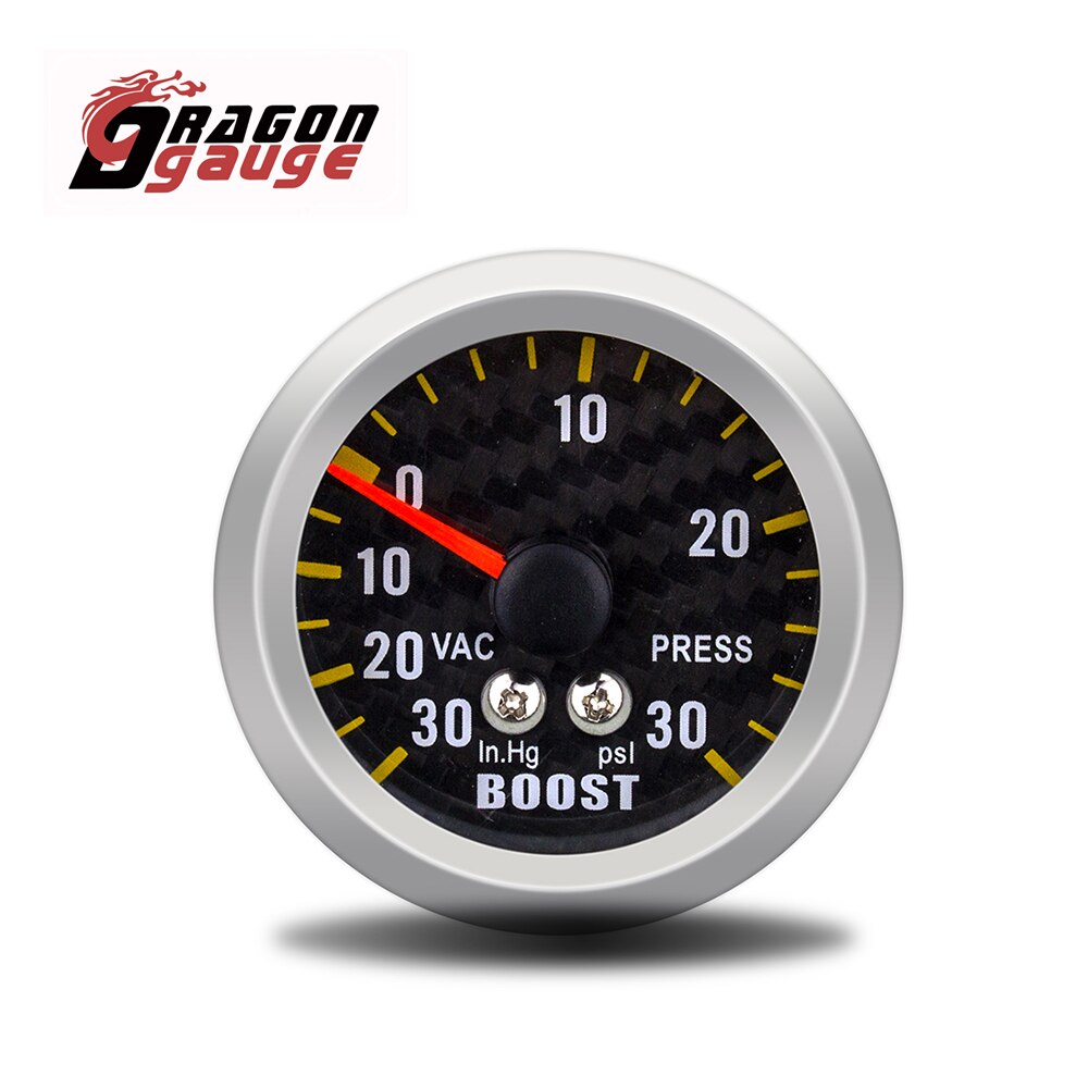 DRAGON GAUGE 2" 52mm Tachometer RPM Meter Water Temp Oil Temp Oil Press Voltmeter Boost Gauge PSI/BAR Car Gauge for 12V Car: Boost Guage PSI