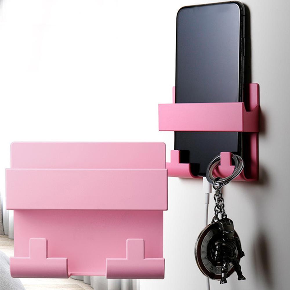 Colar estilo rack suporte de carregamento do telefone móvel suporte berço celular carregamento keyring para iphone gancho de armazenamento parede telefone hange v4t6