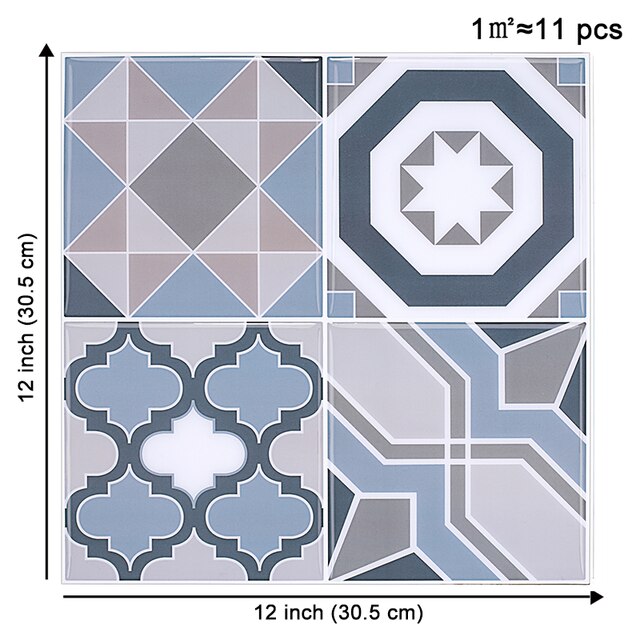 EasyTiles Premium Peel and Stick Tiles Talavera Mexican 3D Mosaic Backsplash Sticker For Kitchen Bathroom Decor - 1 Sheet: T80722