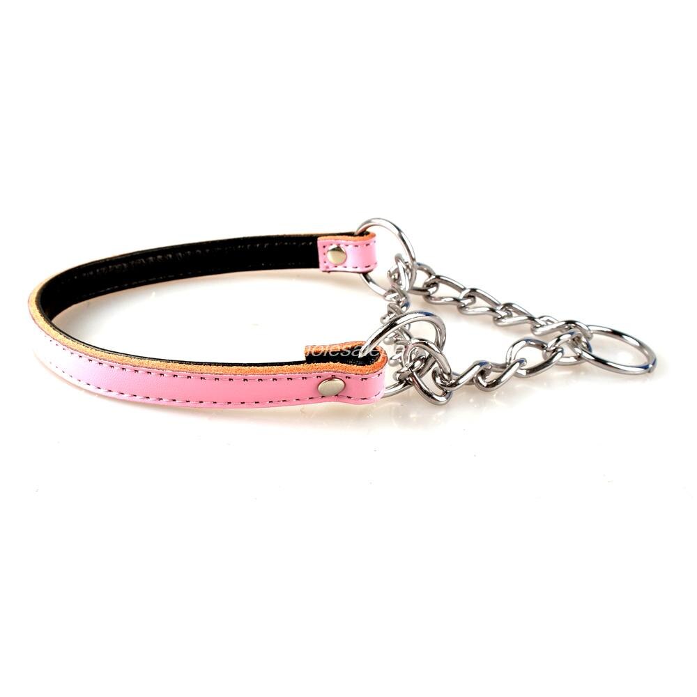 Martingale − collier pour dressage de chien, demi-choque, pour animaux de compagnie, 5 couleurs disponibles, rembourré, protège le cou: Rose / L