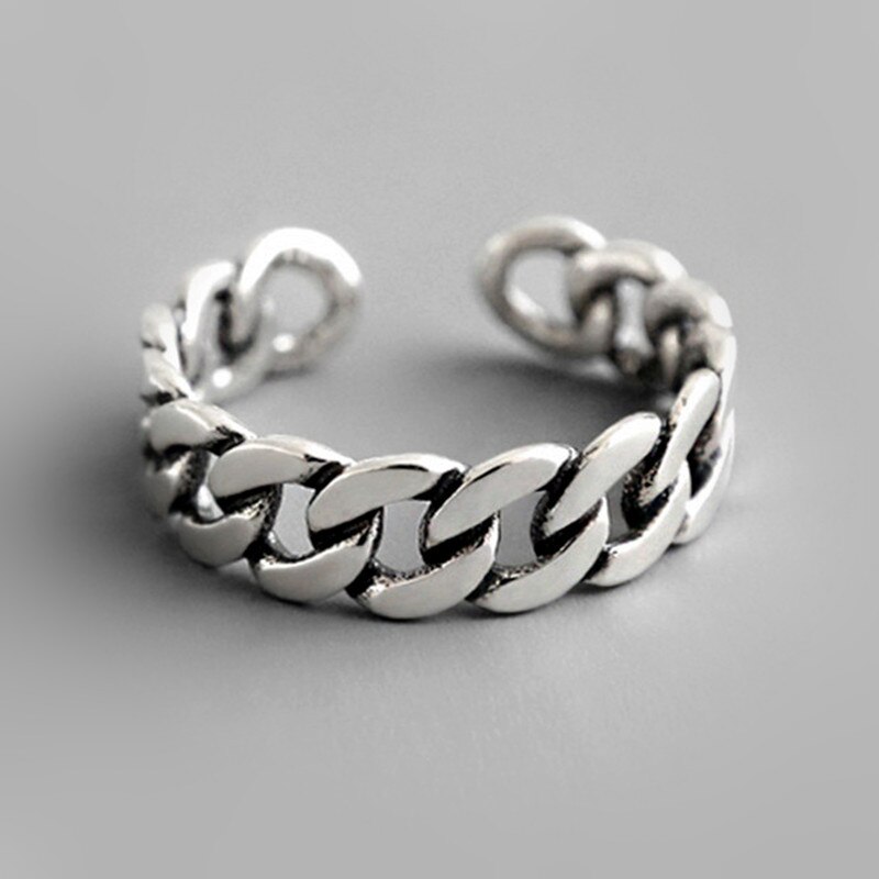 Punk Vintage Engels Brief Metal Brief Open Ringen Vinger Vrouwen Mannen Partij Sieraden: 55