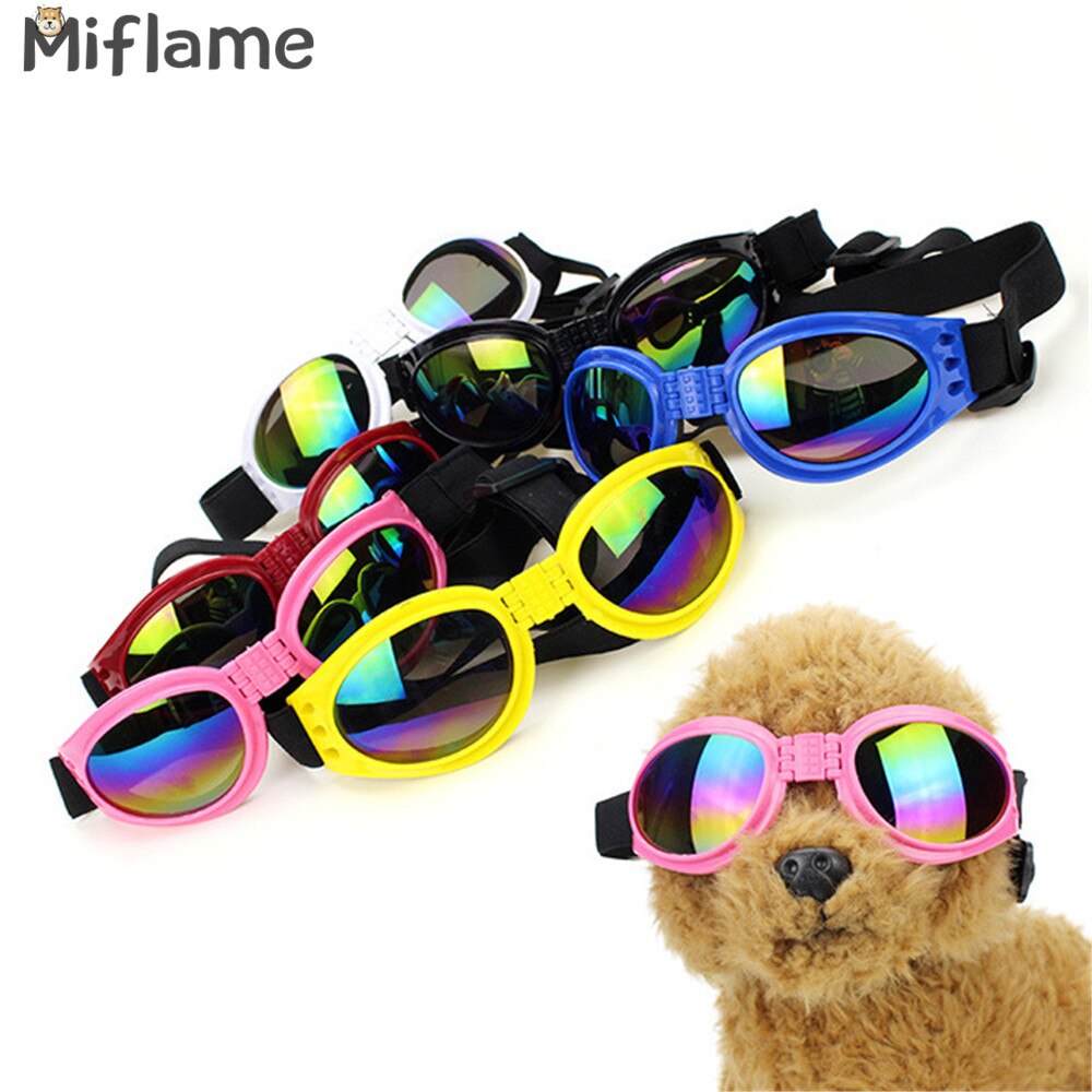 Miflame Multicolor Dog Protection Goggles Foldable Dog Glasses For Pet Eyewear Chihuahua Schnauzer Glasses Small Dog Sunglasses