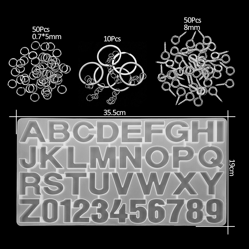 Juegos de moldes de fundición de silicona para joyería, moldes de herramientas de resina epoxi UV de estilo mixto para Diy, kit para hacer joyas, accesorios, suministros: KT0024-4