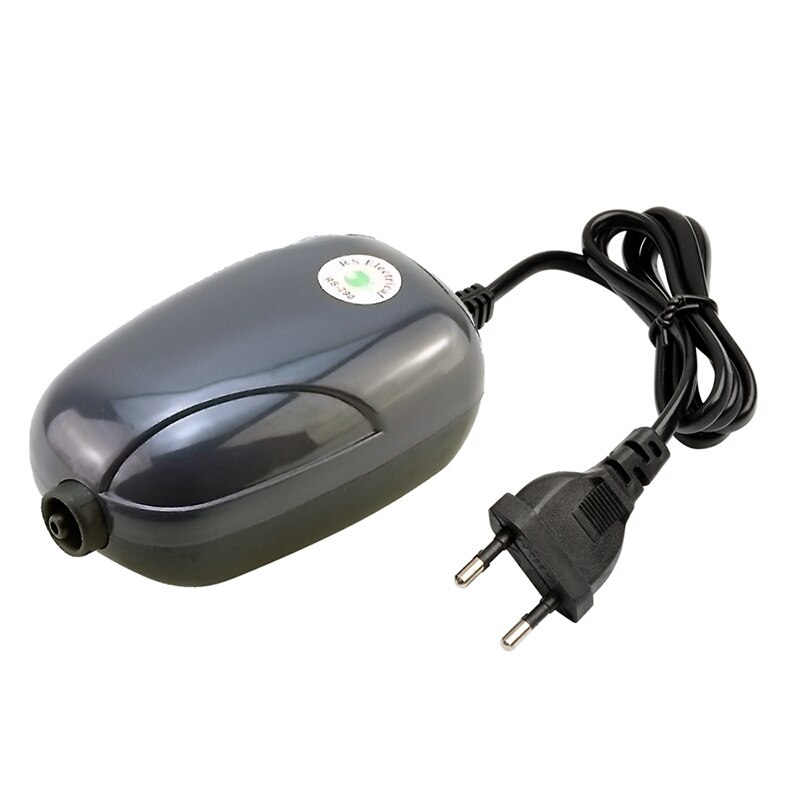 Aquarium Air Pump Fish Tank Mini Compressor Single Double Outlet with Check Valve Tube Aquatic Accessories 220V 3W 5W: 3W / EU Plug