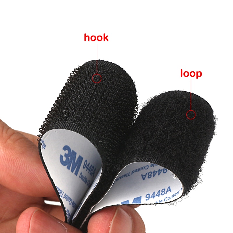 3M/Pair Self Adhesive Hook and Loop Fastener Tape 3M Hook Adhesive Tape Double Sided Sticker Carpet Gripper Pad Wall Mounting