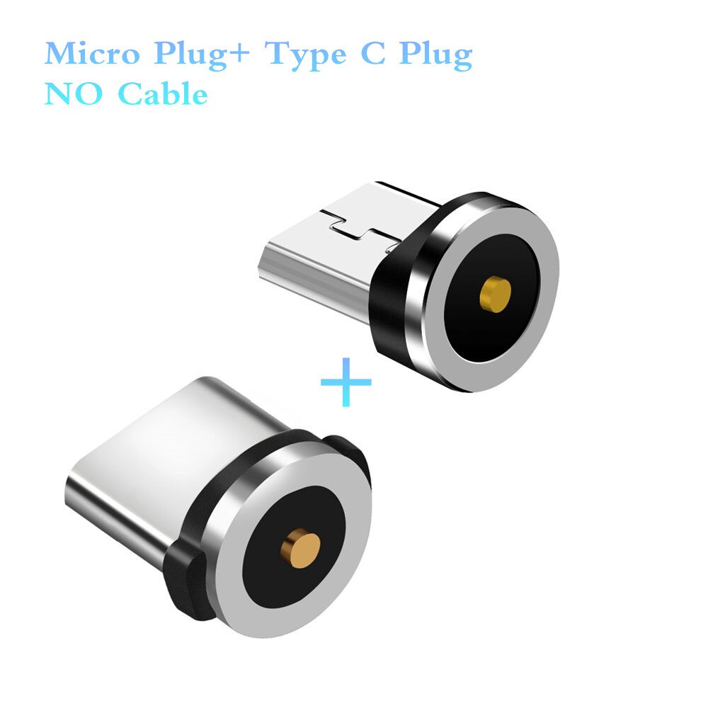 Magnetische Ladung Kabel Stecker Mikro USB Typ C 8 Stift beleuchtung Adapter USB Stecker (Nur Magnetische Stecker) für Runde kopf Magnetische Stecker: TypeC und Mikro Stecker