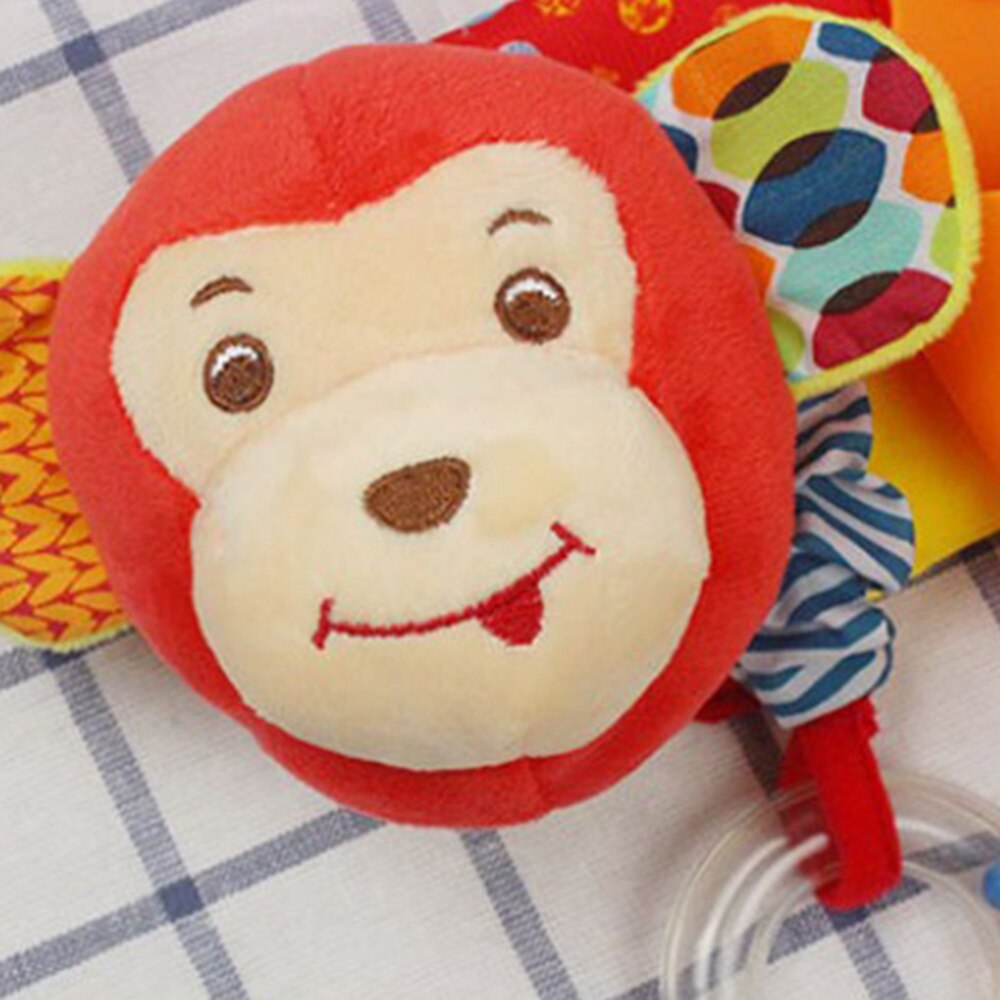 Born Baby Crib Educational Wrap Around Rattle Teether Storage Pocket for Baby(Monkey Pattern)