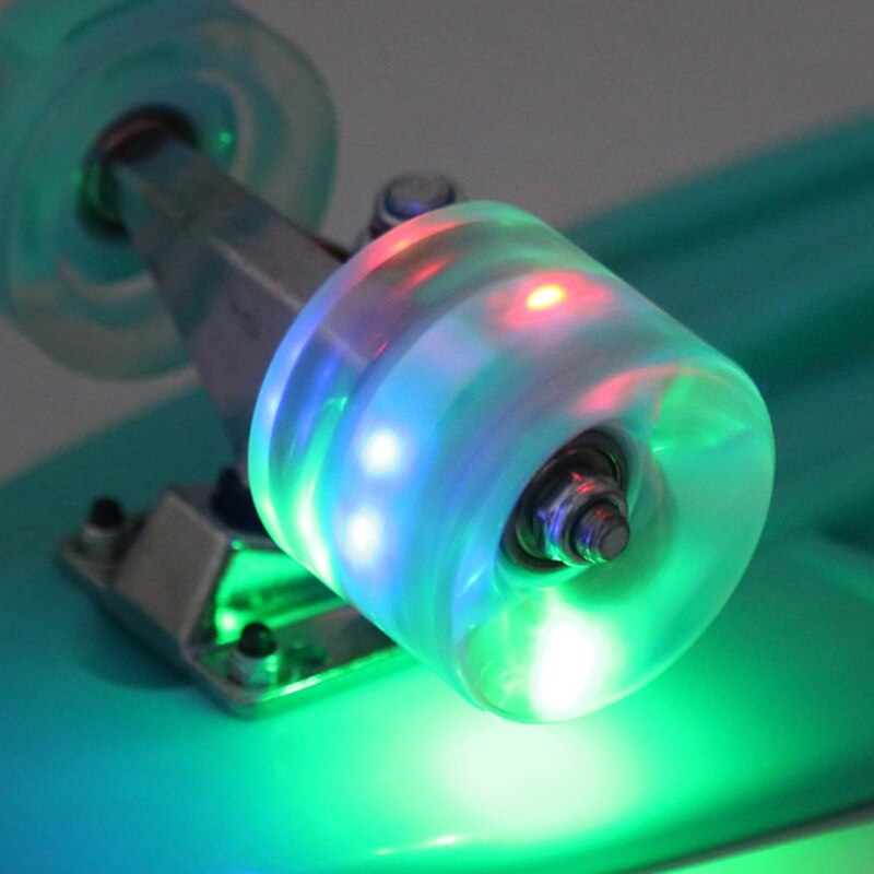 22in Four Wheel Mini Longboard Street Balance Skateboard with LED Flash Wheel Skateboard Retro Children Skateboard