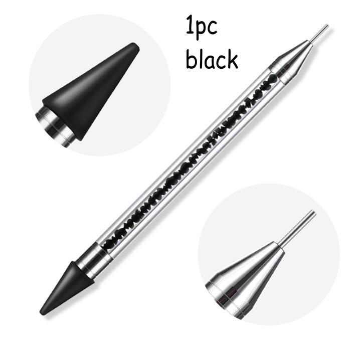 Diy sieraden knutselen strass steentjes edelstenen plukgereedschap nagelkunst stippelpennen harsbedels kristal stippelpen: 1pc kristalzwart