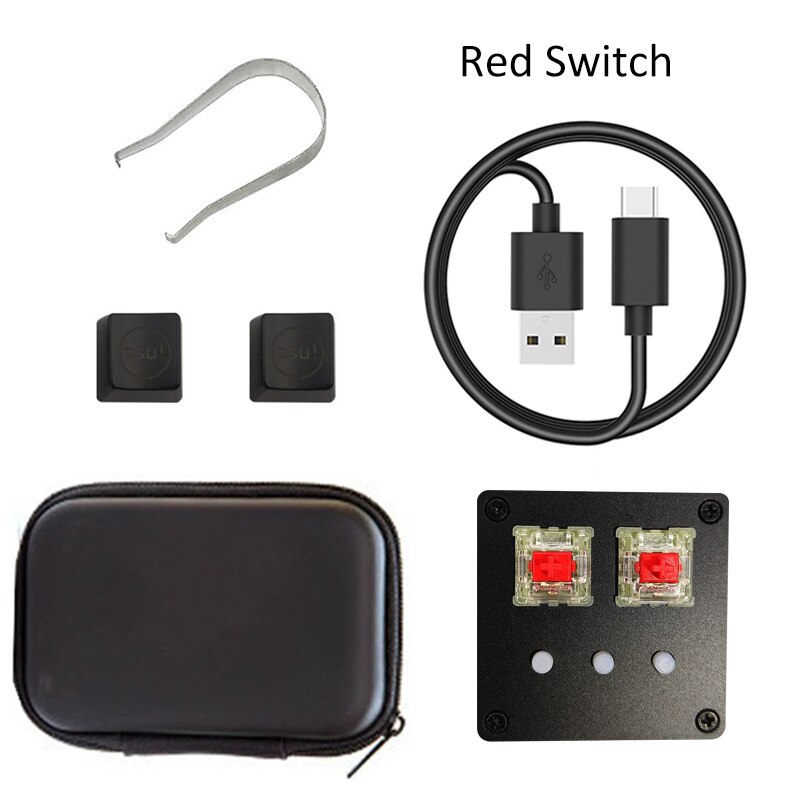 HFSECURITY DIY OSU! Keyboard V4 For Windows 5 Key Gaming Keyboard USB 2.0 RGB Cherry MX Mechanical Keyboard Swap keyboard: Red switch osu set
