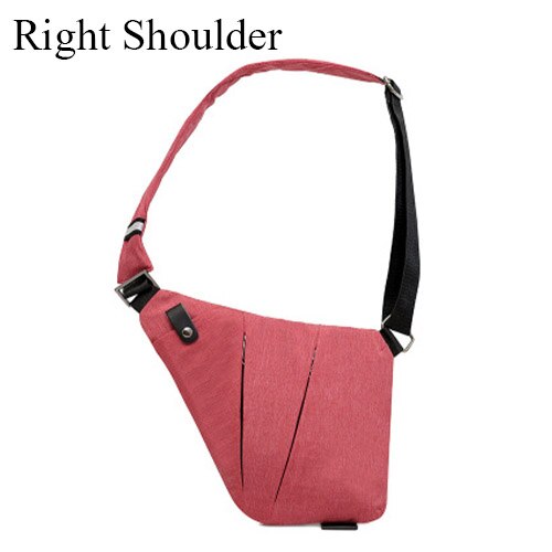 Mannelijke Schoudertassen Reizen Business Inbraakpreventie Schoudertas Holster Anti Diefstal Beveiliging Band Digitale Opbergzakken: Right shoulder red