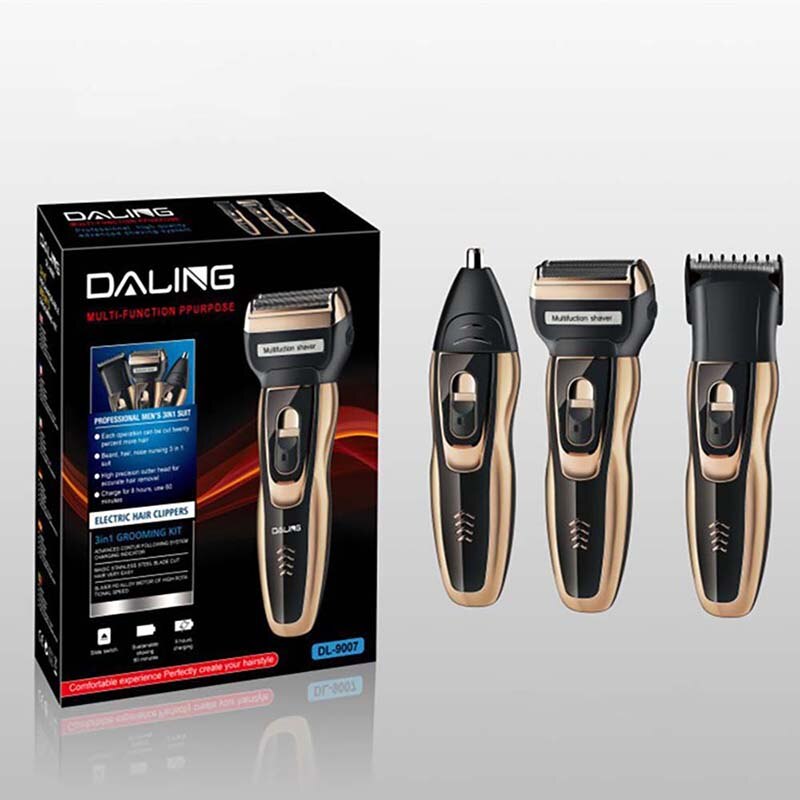 100-240v 3 in 1 elektrisch scheerapparaat, tondeuse, haartrimmer, titanium baardtrimmer, scheerapparaat, mannen, neustrimmer: 01
