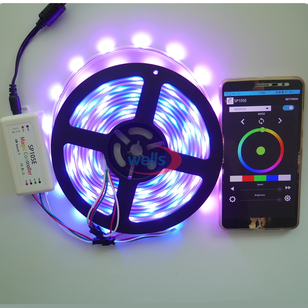 SP105E Bluetooth Spi Led Controller, voor Vele Soorten Ic Pixels Lichten (WS2801 WS2811 LDP6803 SK6812 WS2812B Pixel Strip Licht