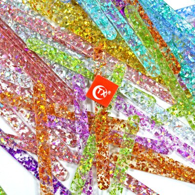 20pcs acrylic jelly color scrub cakesicle sticks parent-child DIY ice cream stick popsicle craft model tool Cupcake Toppers