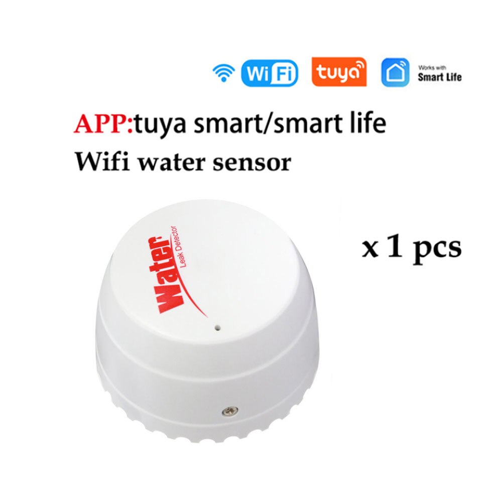 Zigbee-Válvula de agua con Wifi, controlador de Gas, Control por aplicación, funciona automáticamente con Sensor de agua, Alexa Smartthings, Yandex, Tuya, Smart Life: 1 sensor tuya wifi