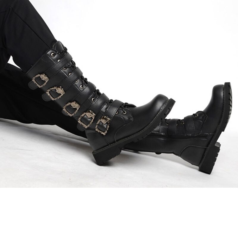 Neue Persönlichkeit Männer Stiefel Punk Stiefel Männlichen hoch-oben Beiläufige Schuhe Motorrad Stiefel Größe 37-45